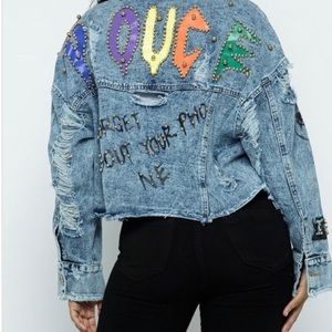 Graffiti jean jacket
